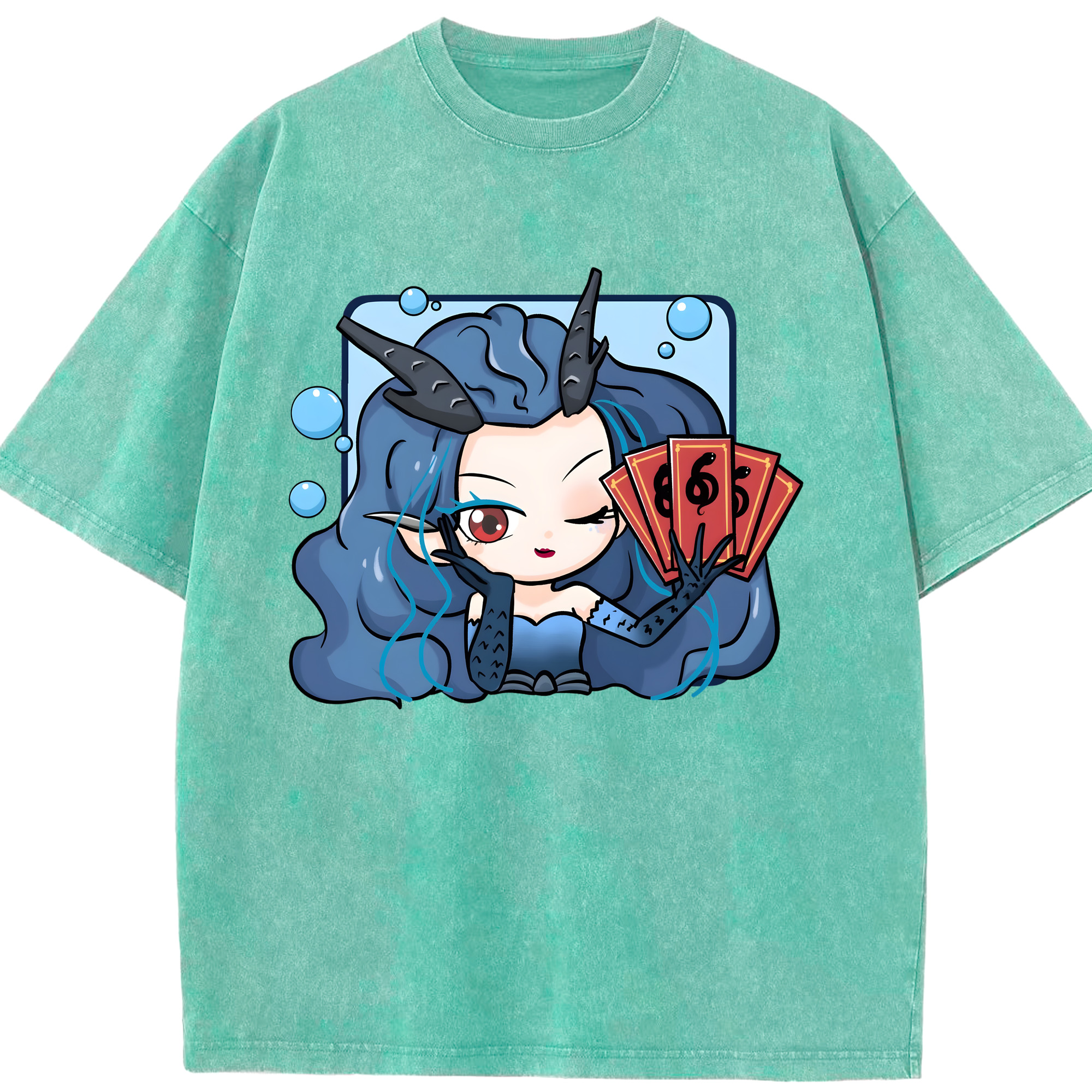 （画像用） Ne Zha 2 ナタ 魔童の大暴れ 綿100% ヴィンテージ風 半袖Tシャツ（フロントプリント）